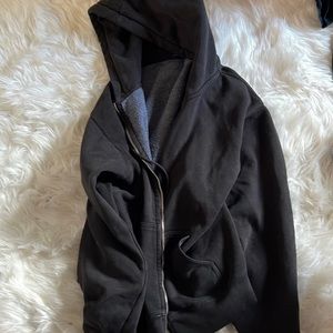 black brandy zip up hoodie